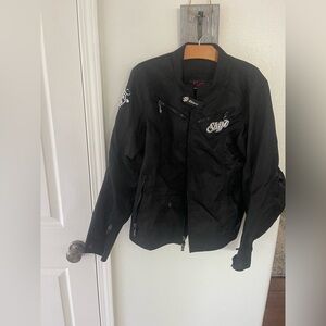 Shift Black Motorcycle Jacket with Logo